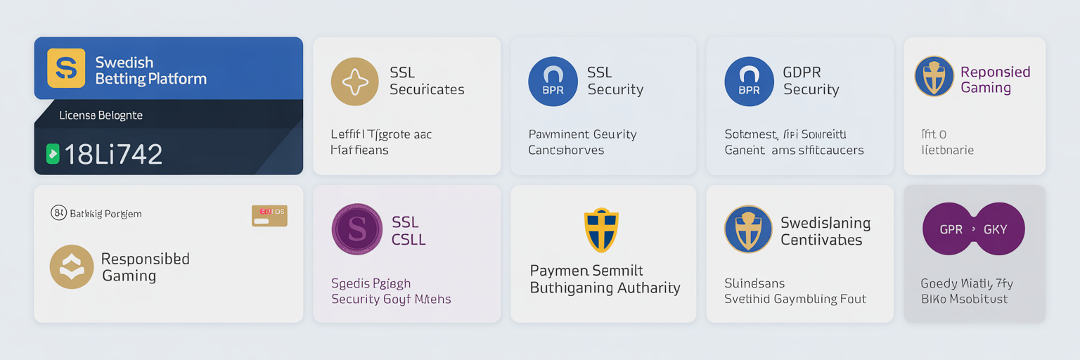 Trust Badges - BankID, SSL, Spelinspektionen, Licens